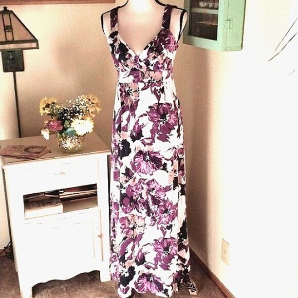 Ann Taylor Cotton Blend Maxi Dress - Picture 1 of 10